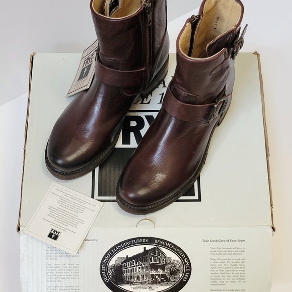 NWT Frye Women's Veronica 6" Shortie Boots Dark Brown - Picture 2 of 11